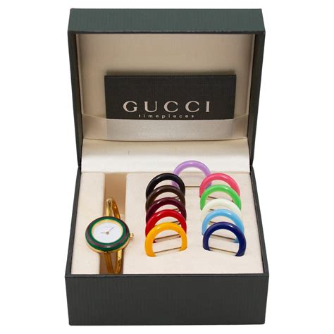 gucci bezel watch box|gucci watch with colored bezels.